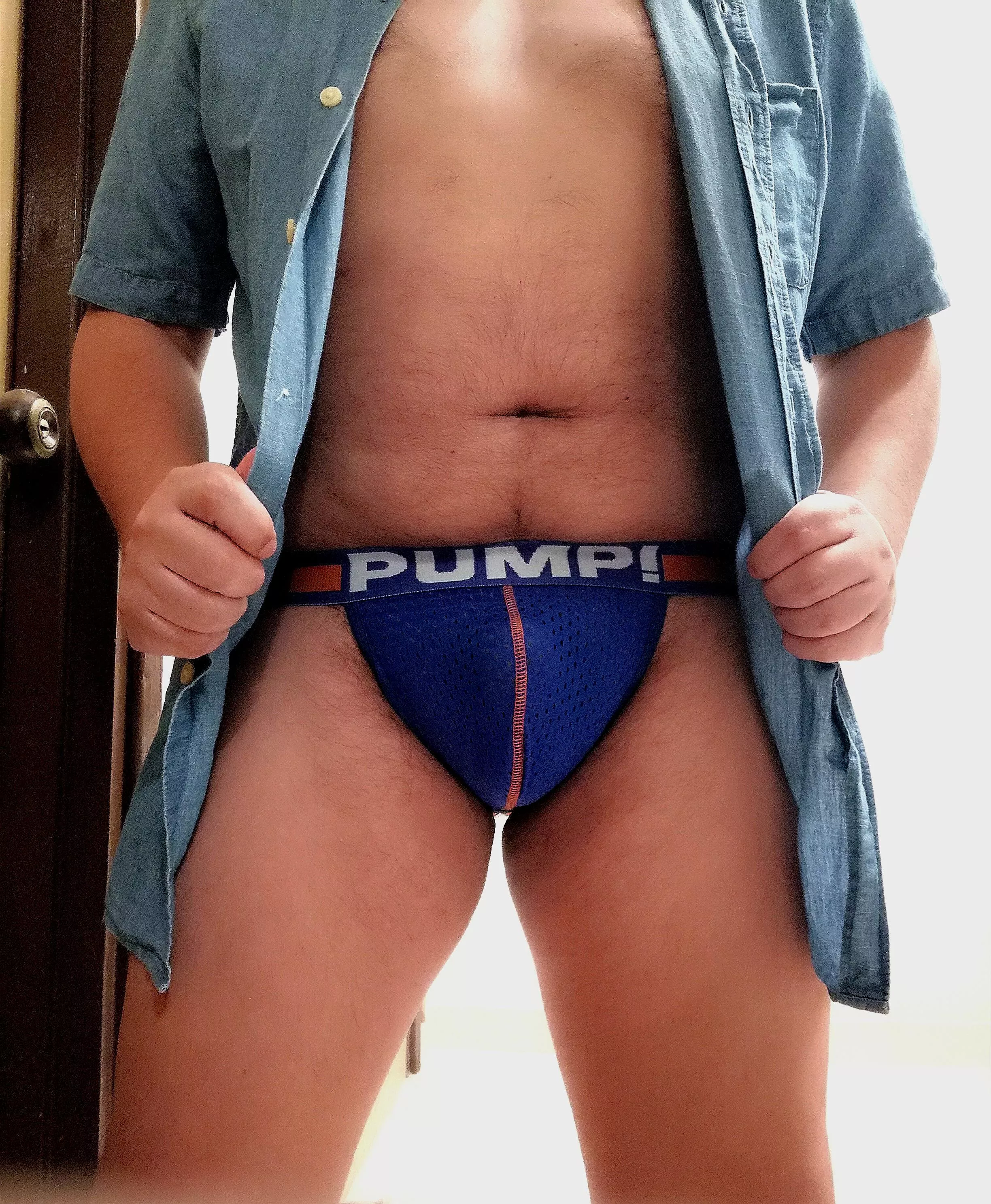 In my new electric blue jockstraps π In my new electric blue jockstraps π