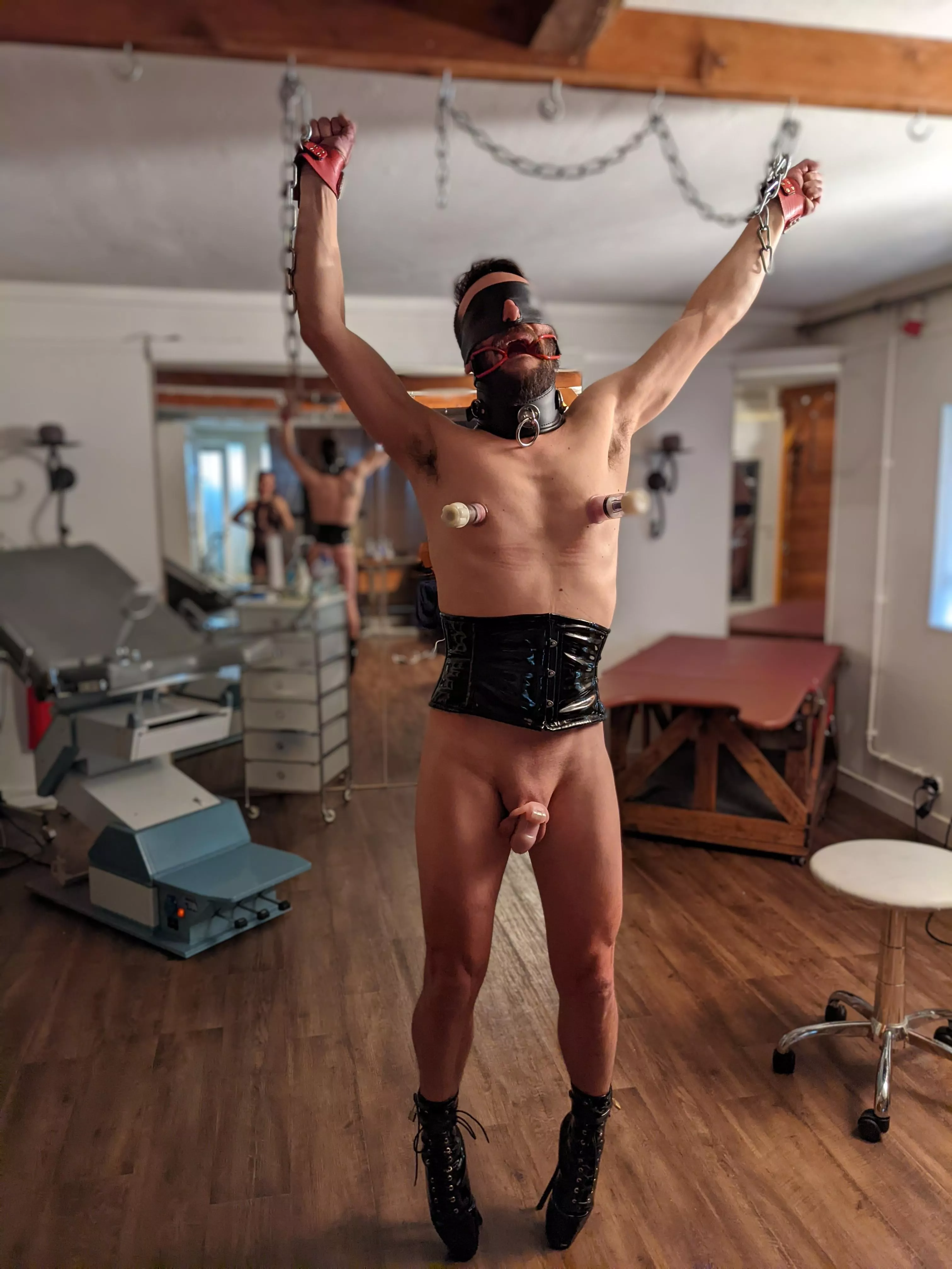 In the end Lady Linda (my wife sadist alter ego) managed to get the secret code from me, standing on the ballet boots made me spit the numbers one by one 🤣.