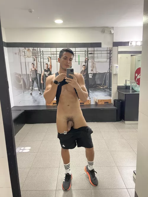 In the gym locker room, I hope someone wants to have fun