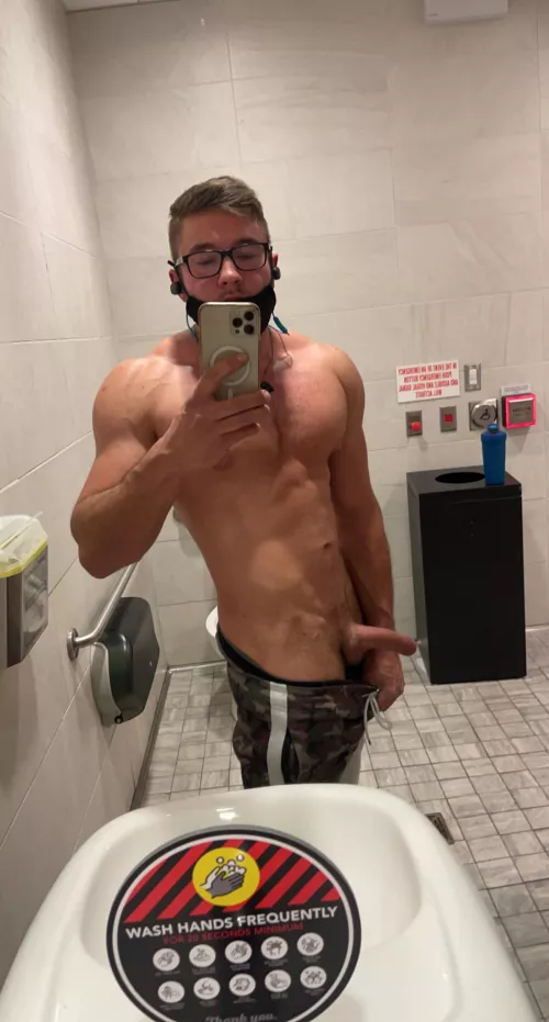 In the gym washroom ;)