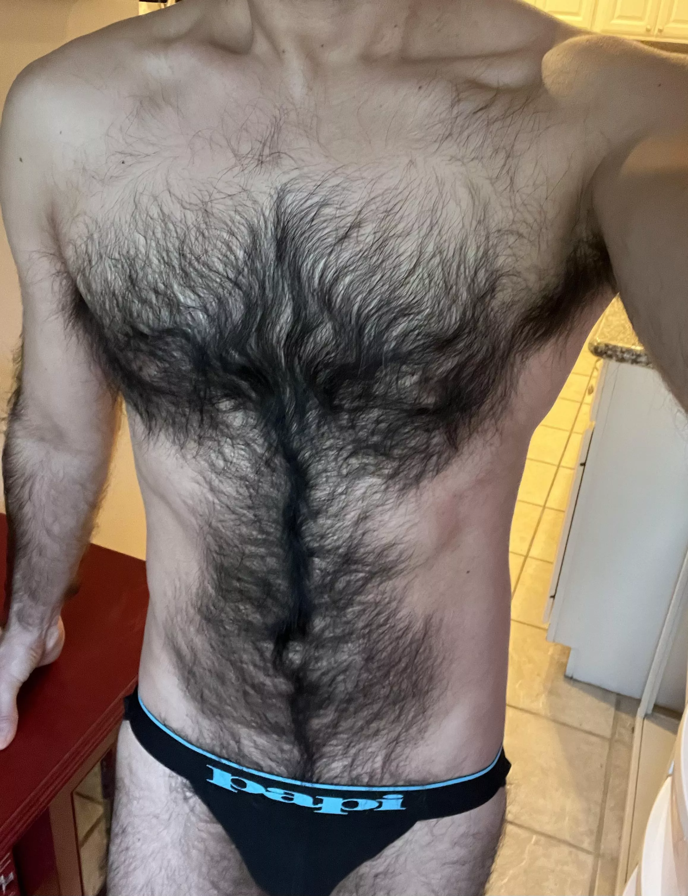 in the kitchen fur a snack