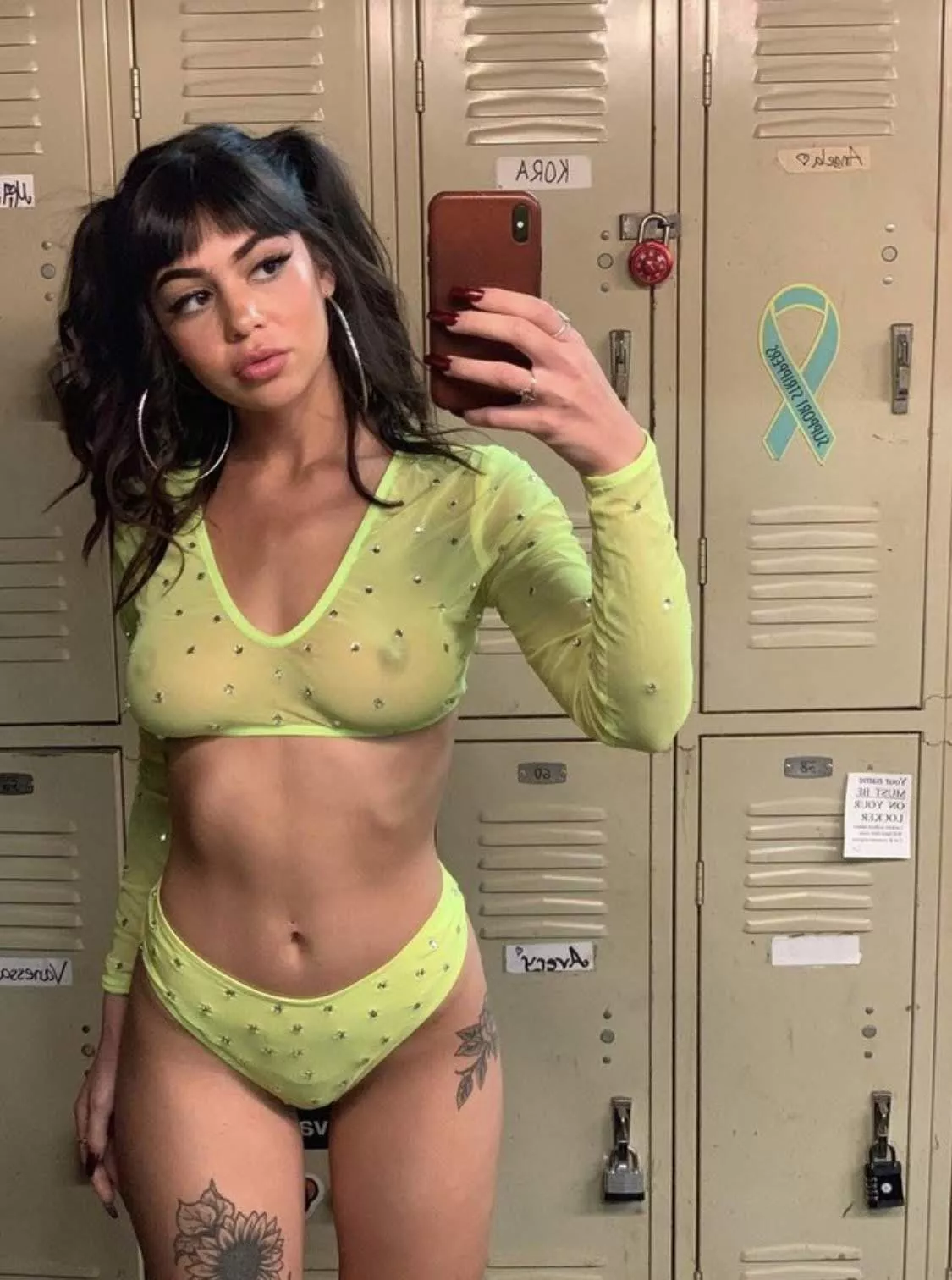 In the locker room