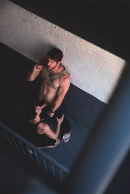 In the stairwell In the stairwell