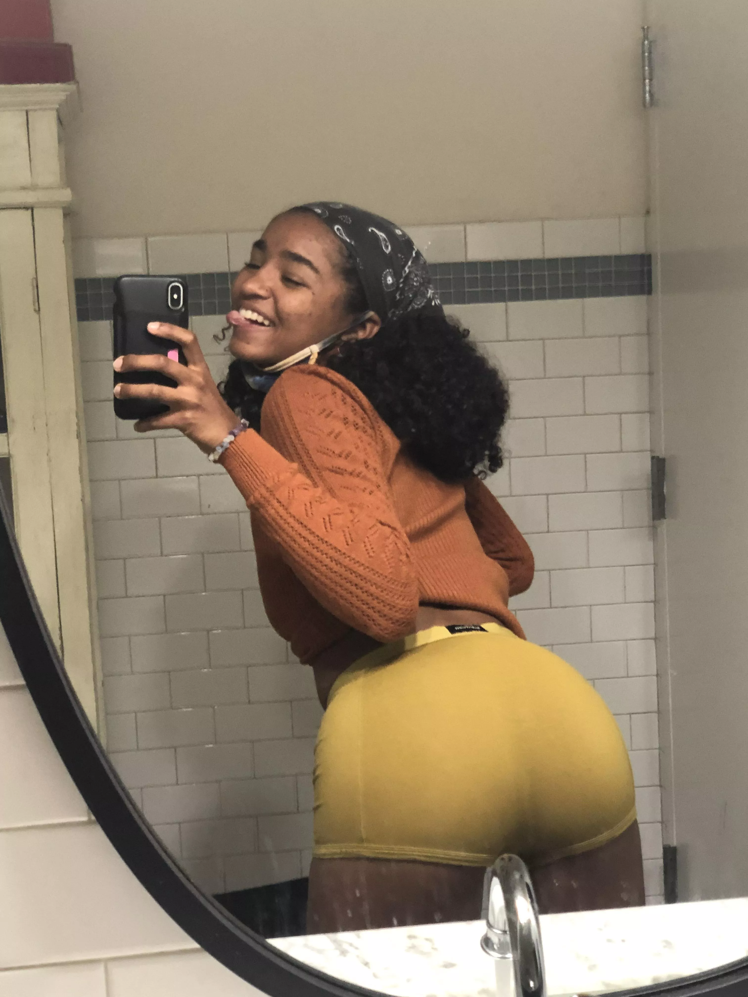 In the work bathroom again