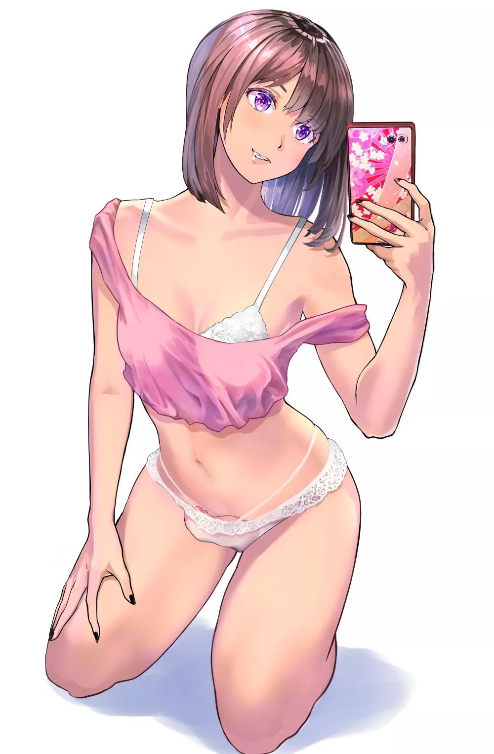 In Their Underwear Taking A Selfie (Shiratama) [Original]