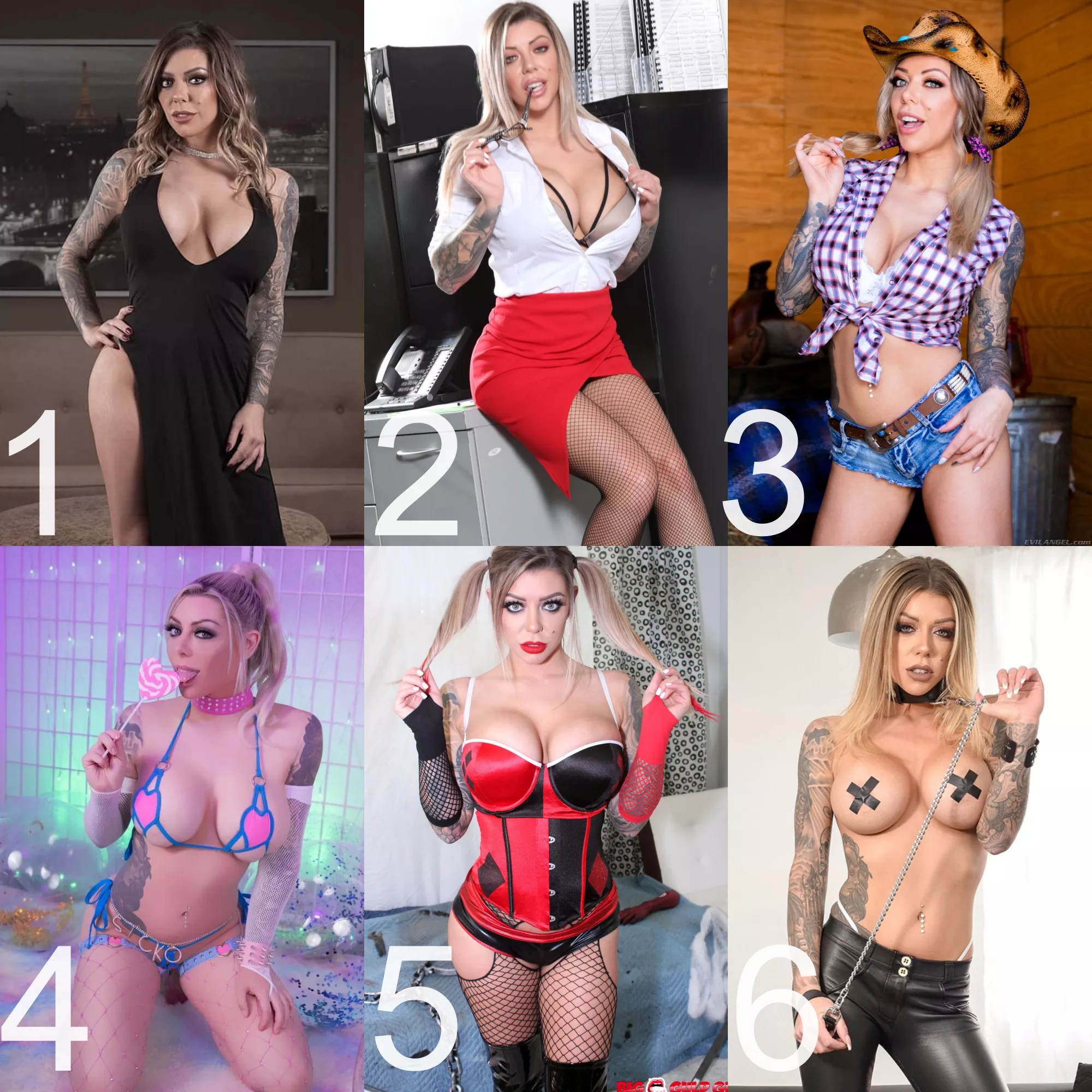 In which outfit would you rather fuck Karma? In which outfit would you rather fuck Karma?