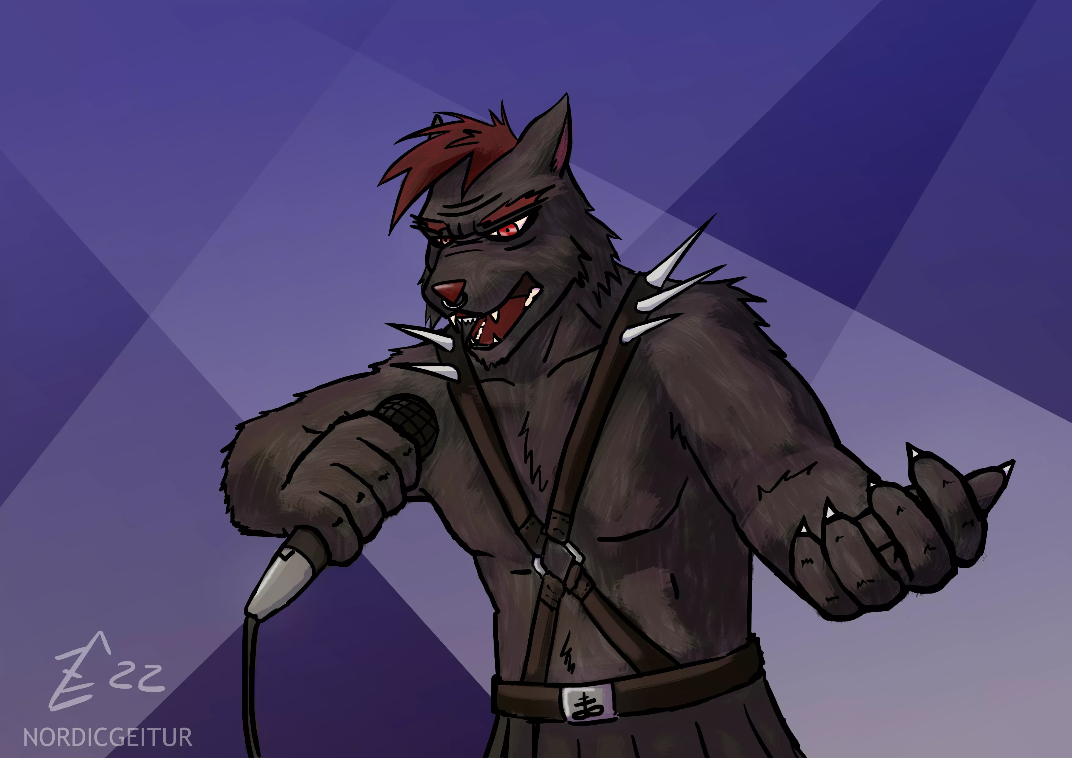 Industrial Wolf (art by me, @nordicgeitur on Twitter)