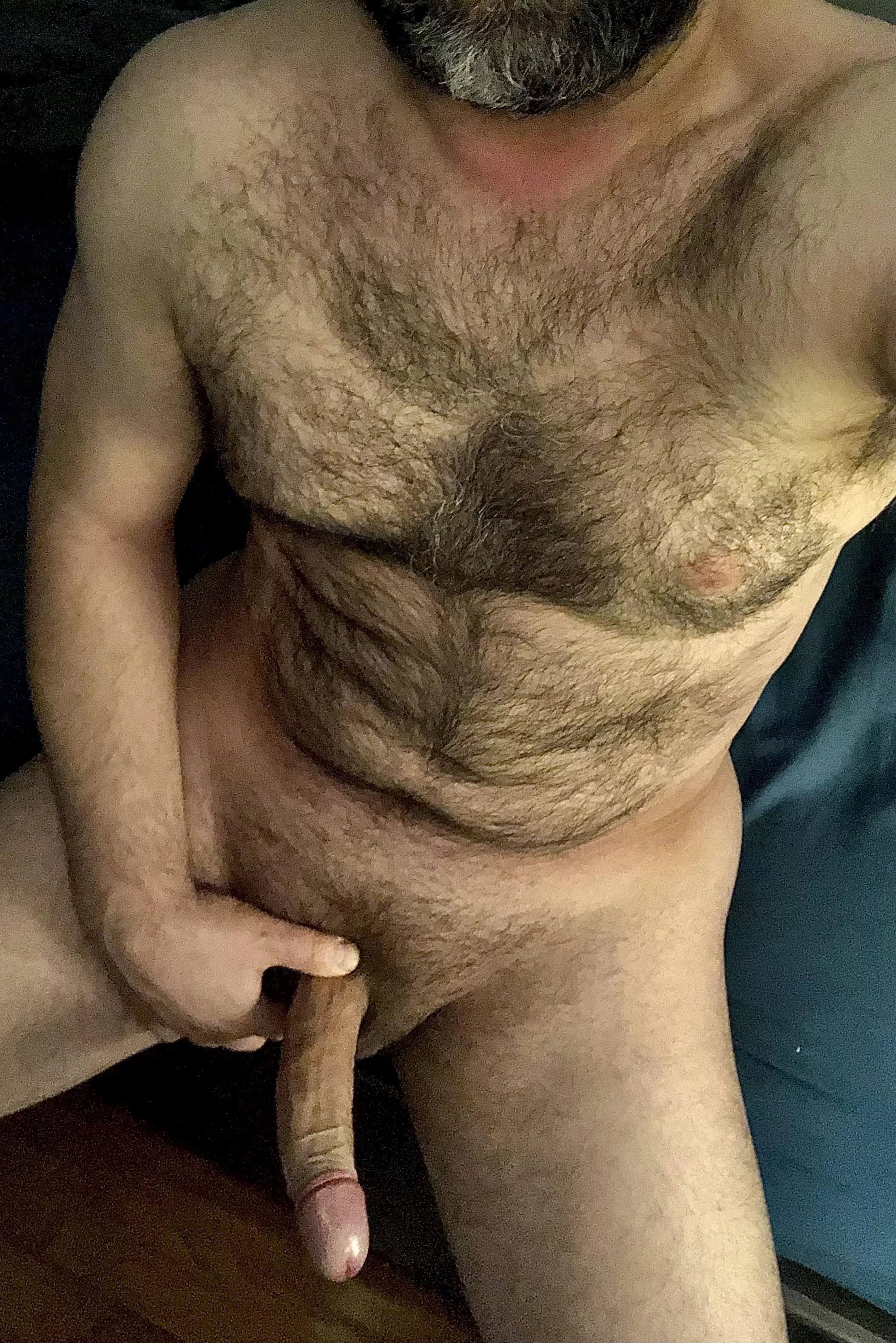 Insanely hairy and a little bit thick, so why don’t you stroke my fur while you’re riding my dick.