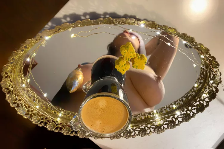 Iris is hoping Santa arrives a little early. She already has is espresso and cookies ready.