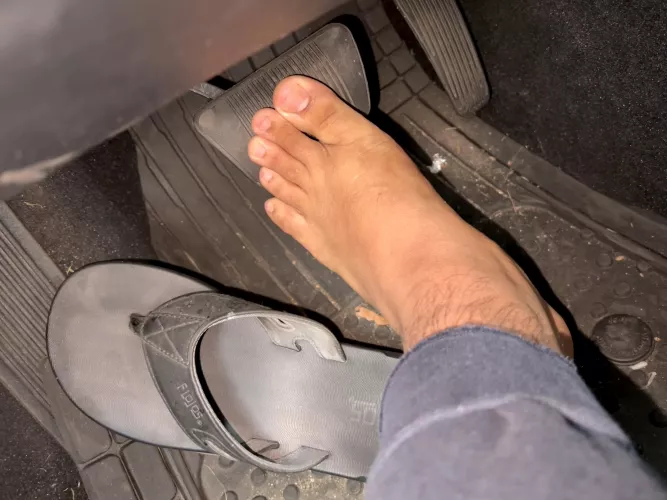 Is anyone like toes on brake pedal