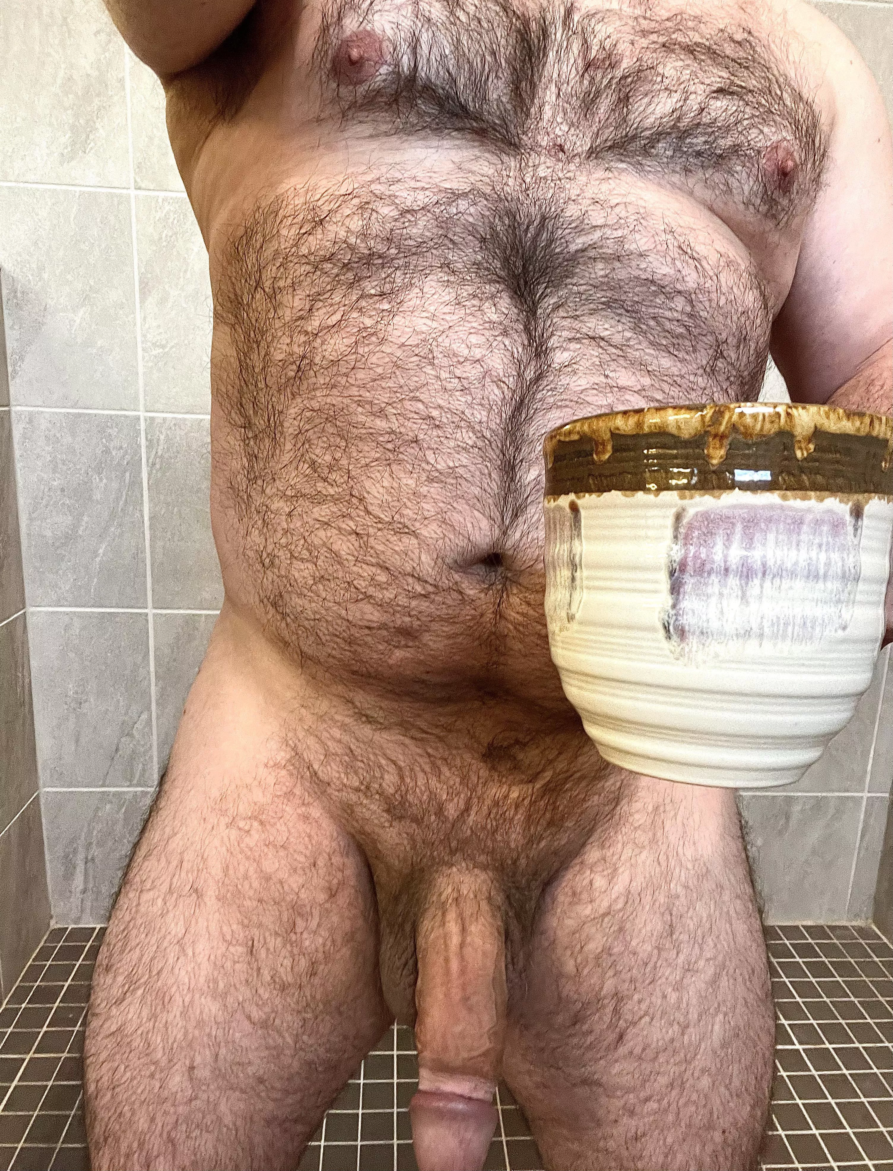 Is this shower huge or is it just me? Loving this Air BnB my company set me up in! Sadly rainy weather not great, nothing a nice shower and warm beverage can’t fix, possibly you?