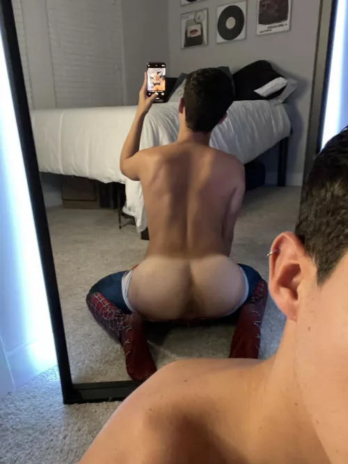 It gets a little hot in the Spidey constume