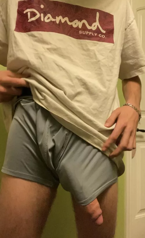 It hangs out a little sorryyy