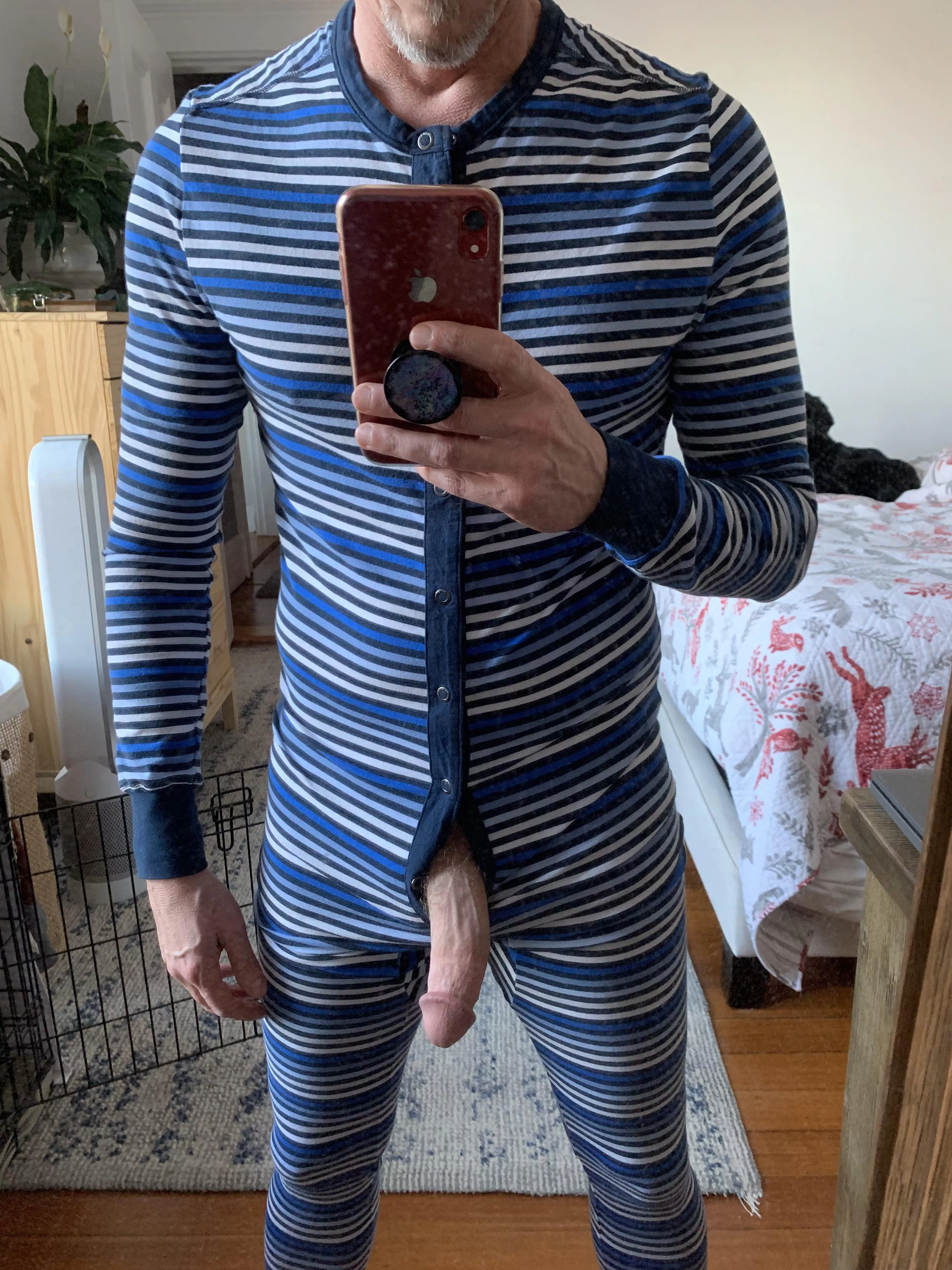 It keeps wanting to come out of my onesie [49]