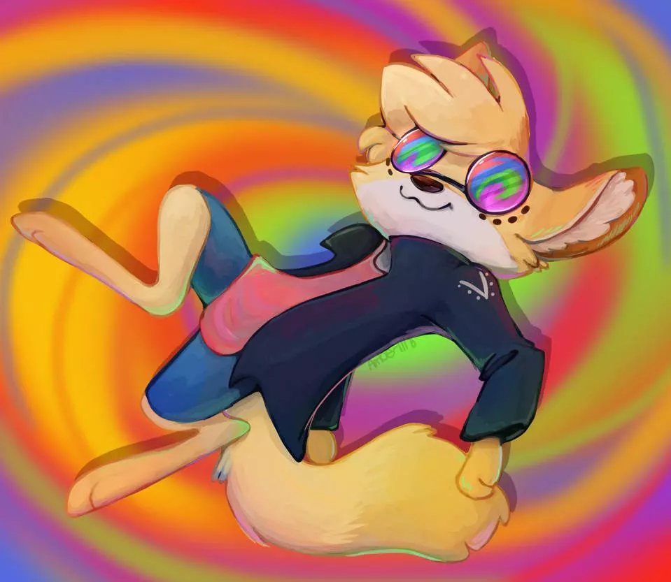 It may appear that Vix is going on quite the trip... Art was done by my girlfriend over on Twiter (ambersmagical or CherriedFox)!!
