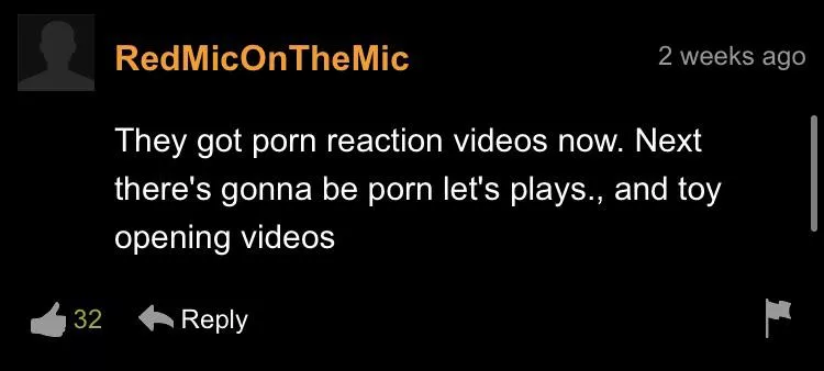Its a literal porn reaction video. Its a literal porn reaction video.