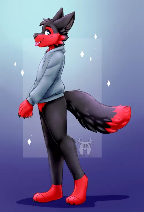 It's always hoodie weather (Art by me: @Fleurfurr on Twitter)