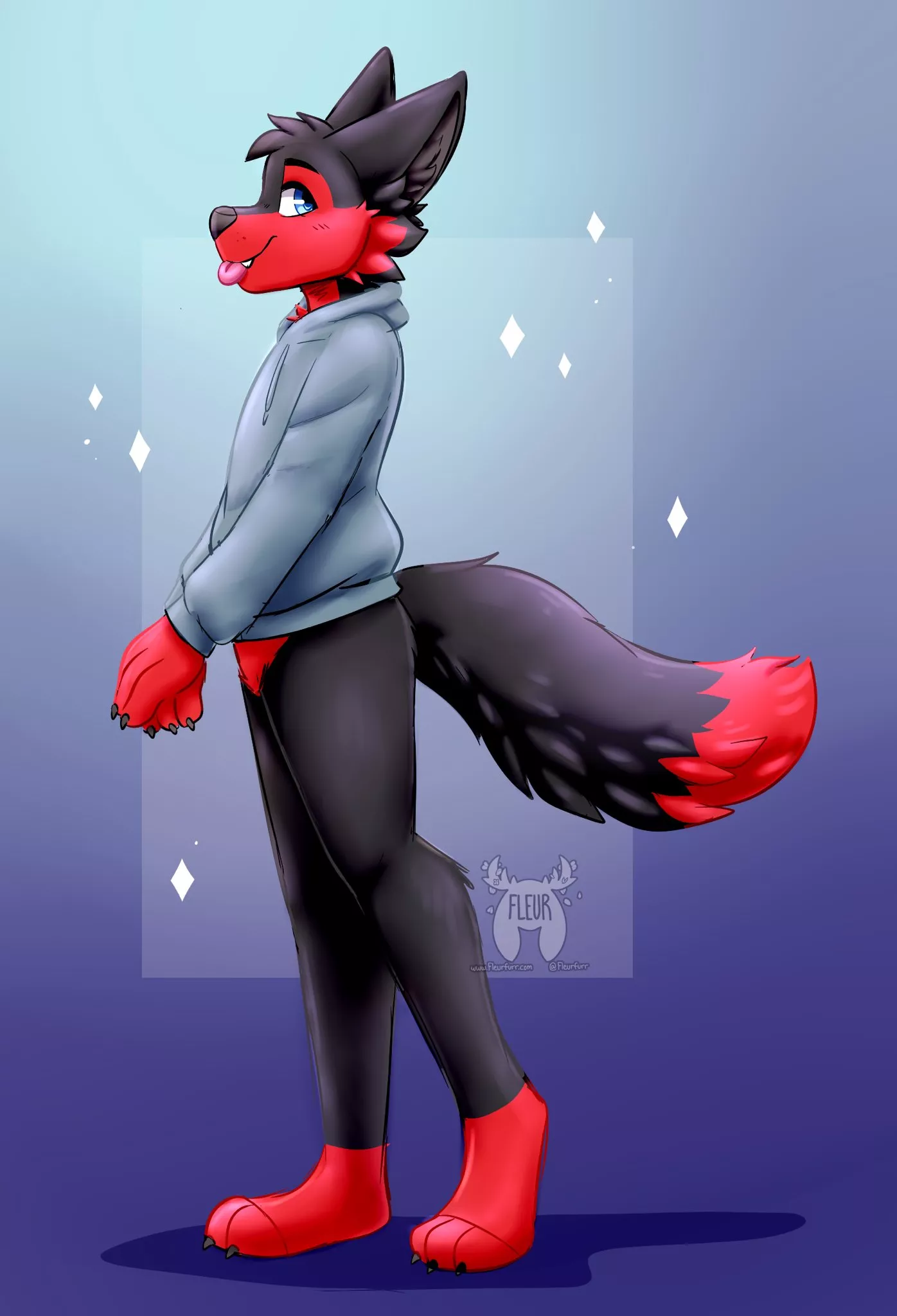 It's always hoodie weather (Art by me: @Fleurfurr on Twitter)