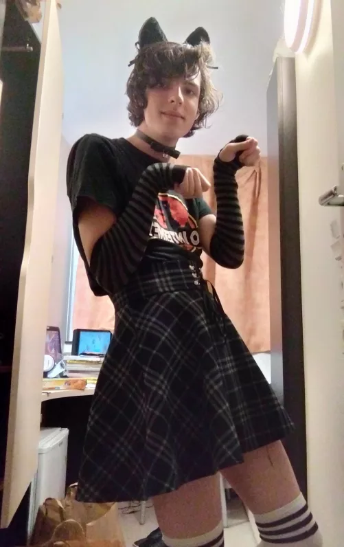 It's been a year since I came out as transgender (FtM), and to celebrate, my friends bought me cat ears ! Would you pet this catgirl ? UwU It's been a year since I came out as transgender (FtM), and to celebrate, my friends bought me cat ears ! Would you pet this catgirl ? UwU