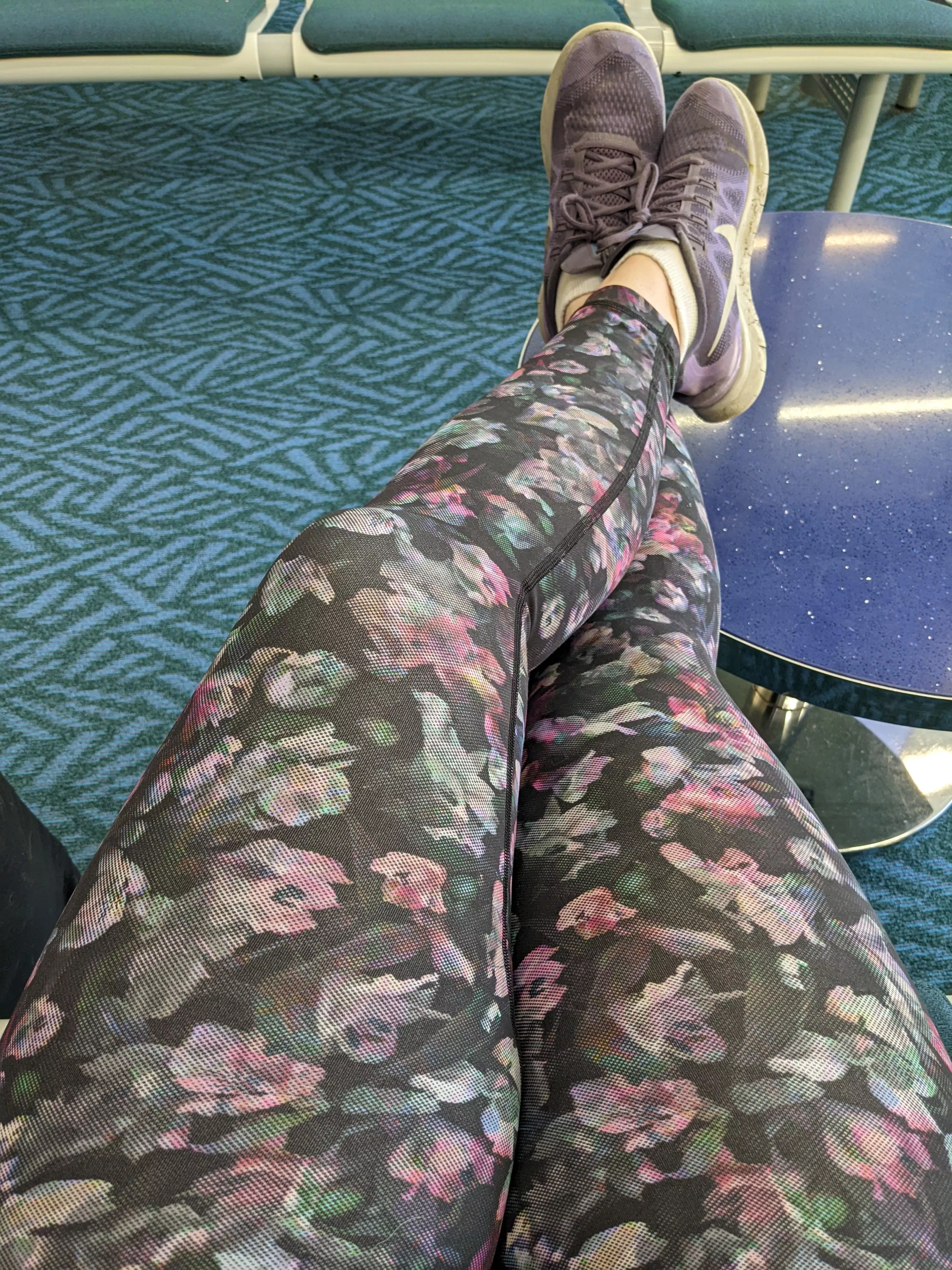 It's below freezing at home, but still yoga pants weather in the airport terminal. ✈️ It's below freezing at home, but still yoga pants weather in the airport terminal. ✈️