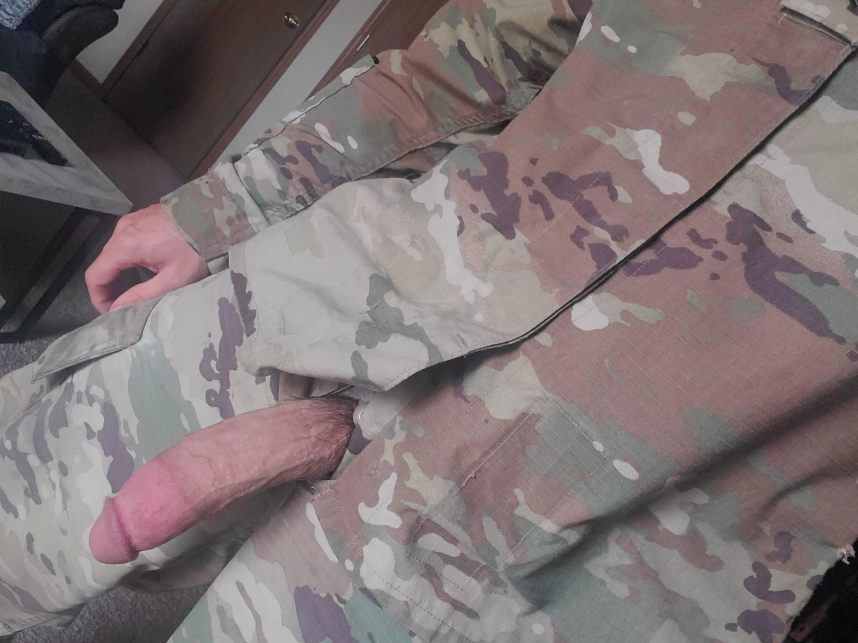 It's hard hiding this weapon at work all day 🥵 It's hard hiding this weapon at work all day 🥵