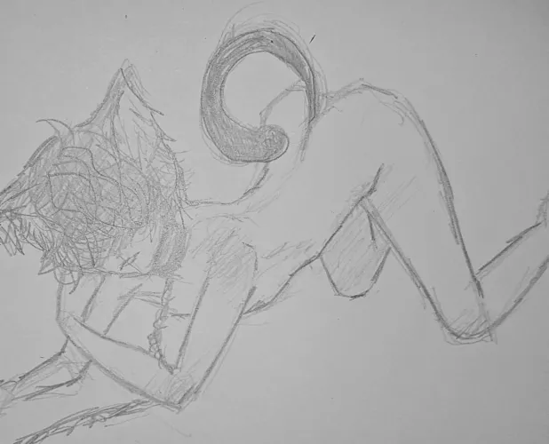 It's just a pencil sketch but just need to say cat boy supremacy :) (Also this is kinda inspired by myself 👉👈)
