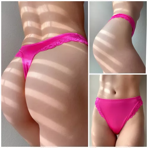 It’s not easy to top satin panties with a little, sexy lace trim… 😍