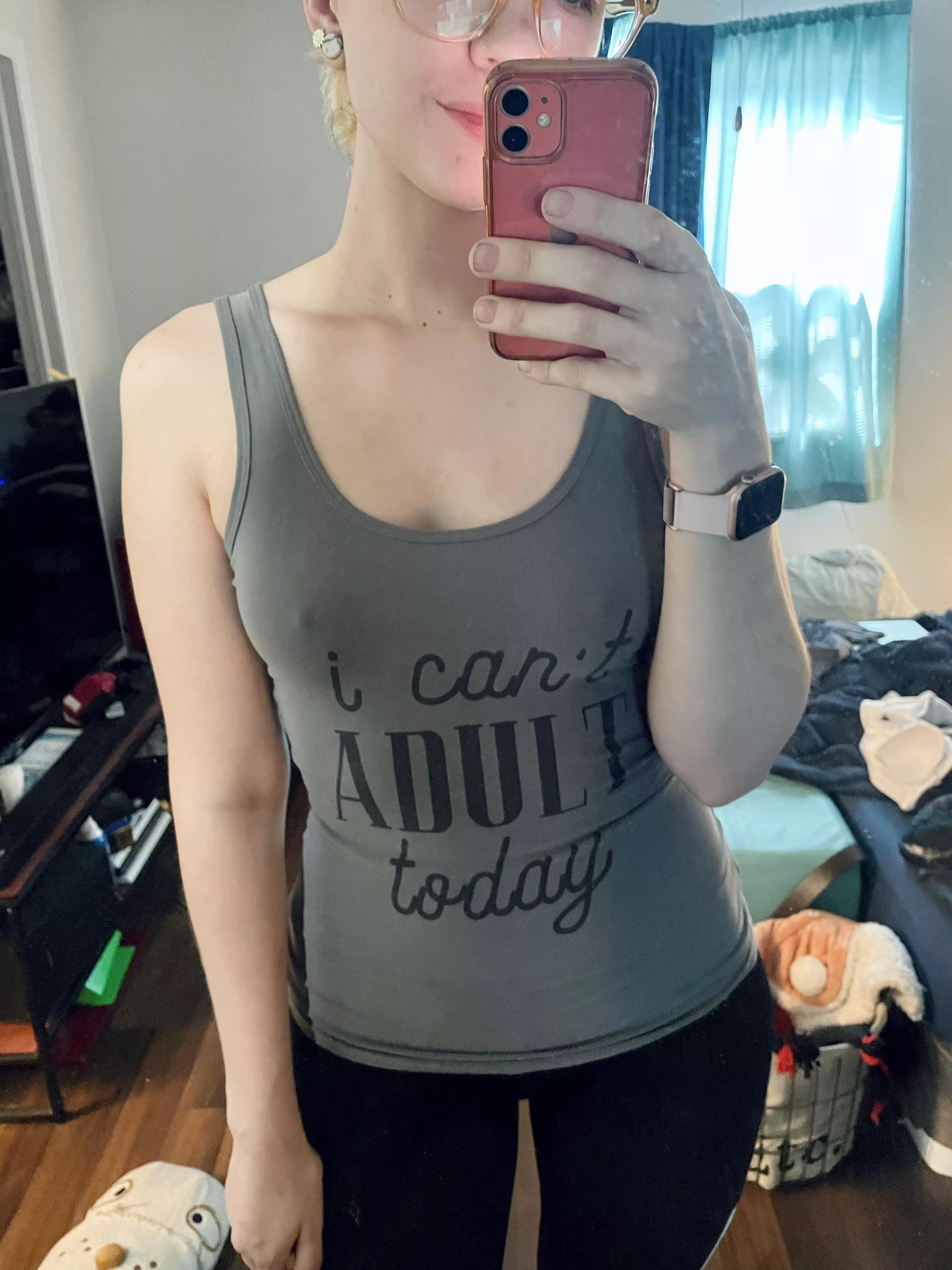 It’s too hot for a bra today 🤪 It’s too hot for a bra today 🤪