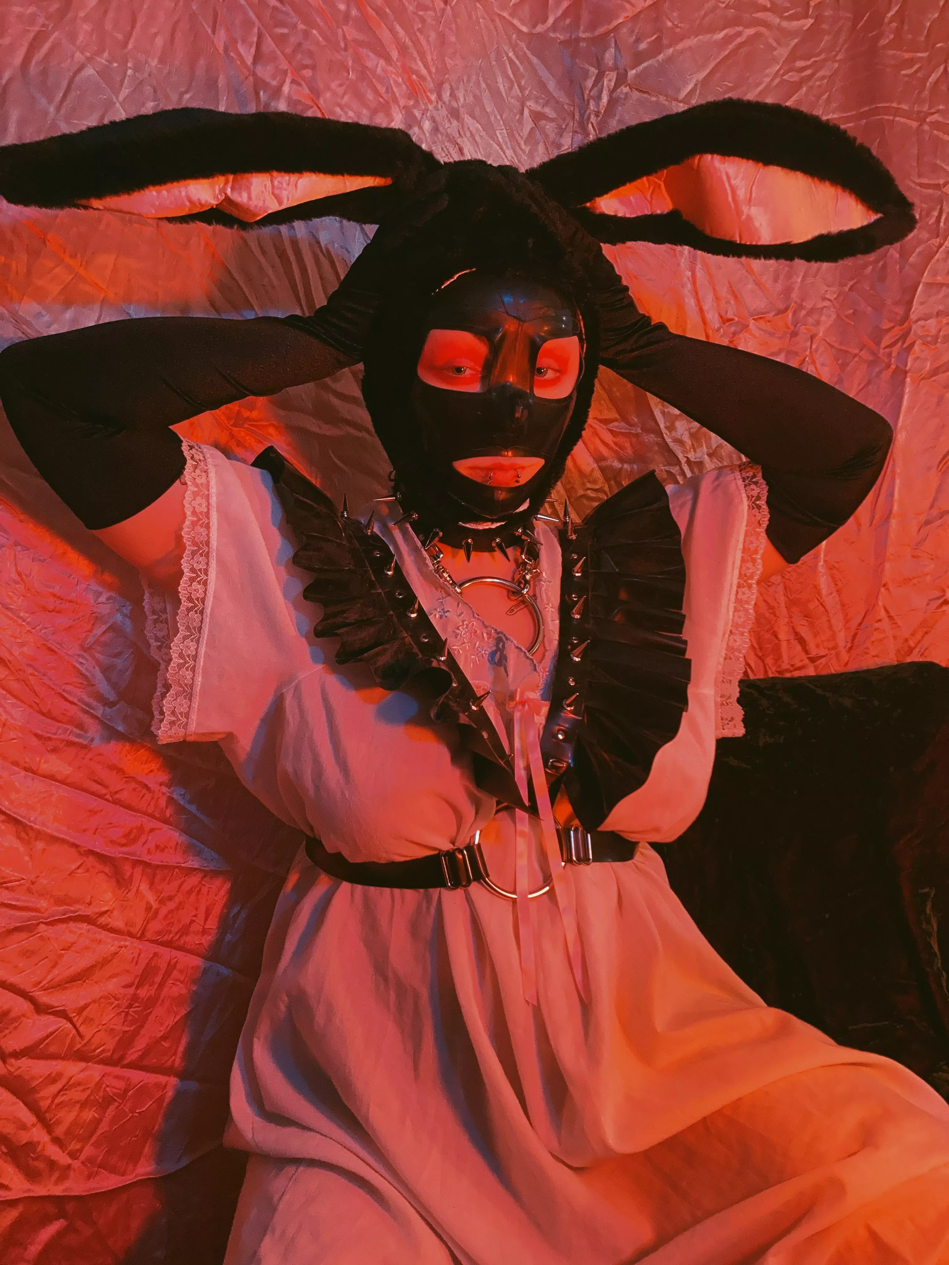 I’ve been really into combining latex with grandma gowns recently