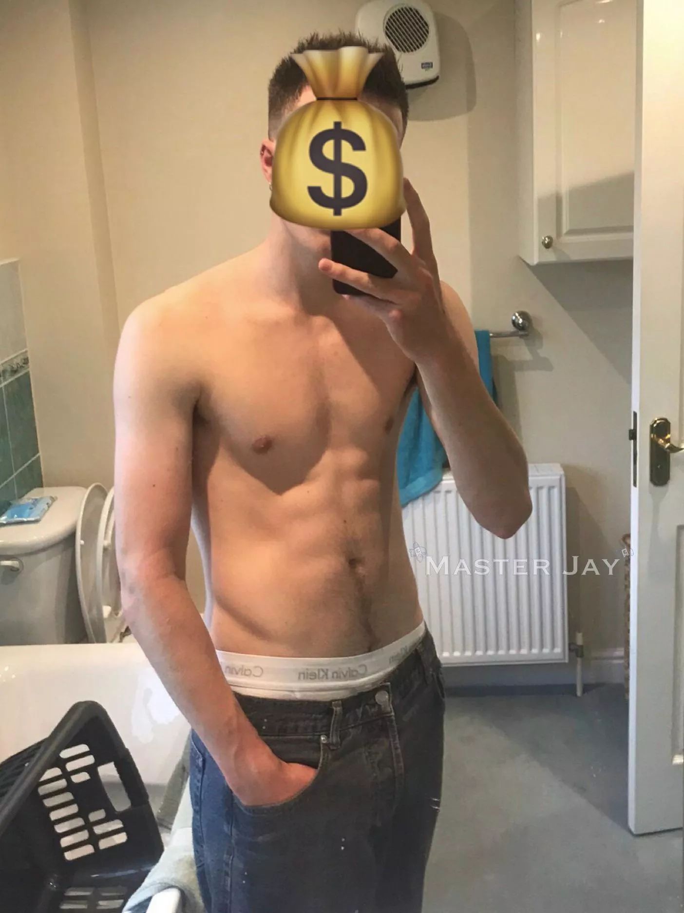 Jeans and a v line Jeans and a v line