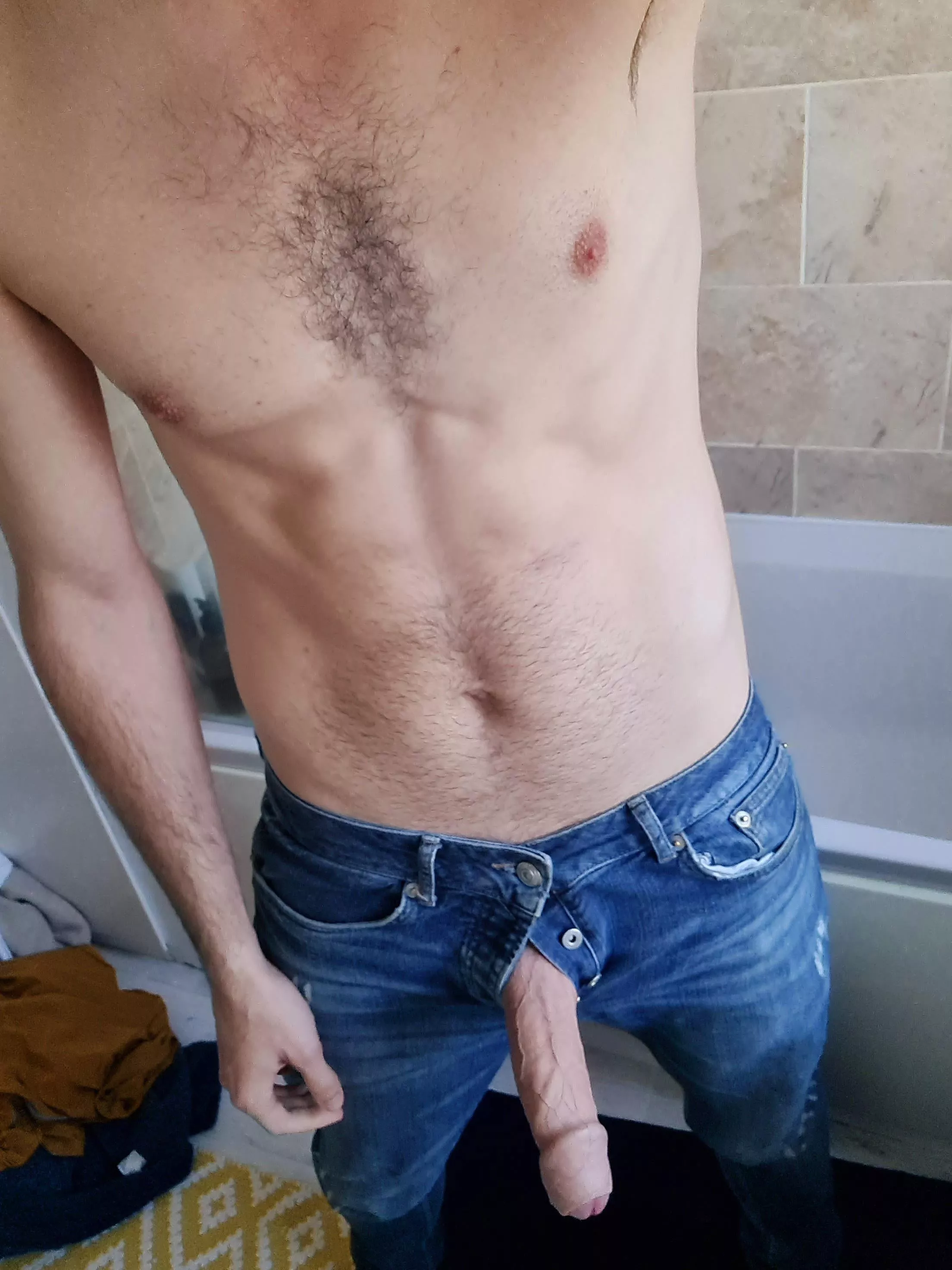 Jeans and dick are a great combination, but I struggle to put my finger on exactly why.