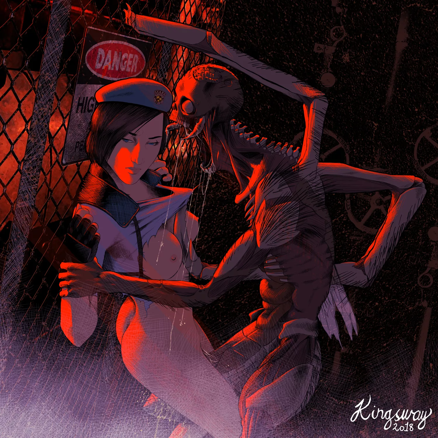 Jill vs. chimera (Kingsway) [Resident Evil]