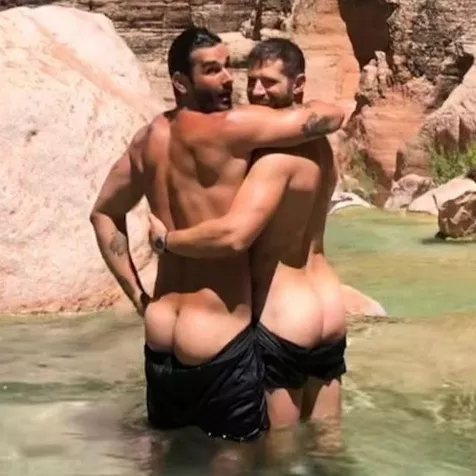 Julian Morris - English Actor, with Partner Landon Ross