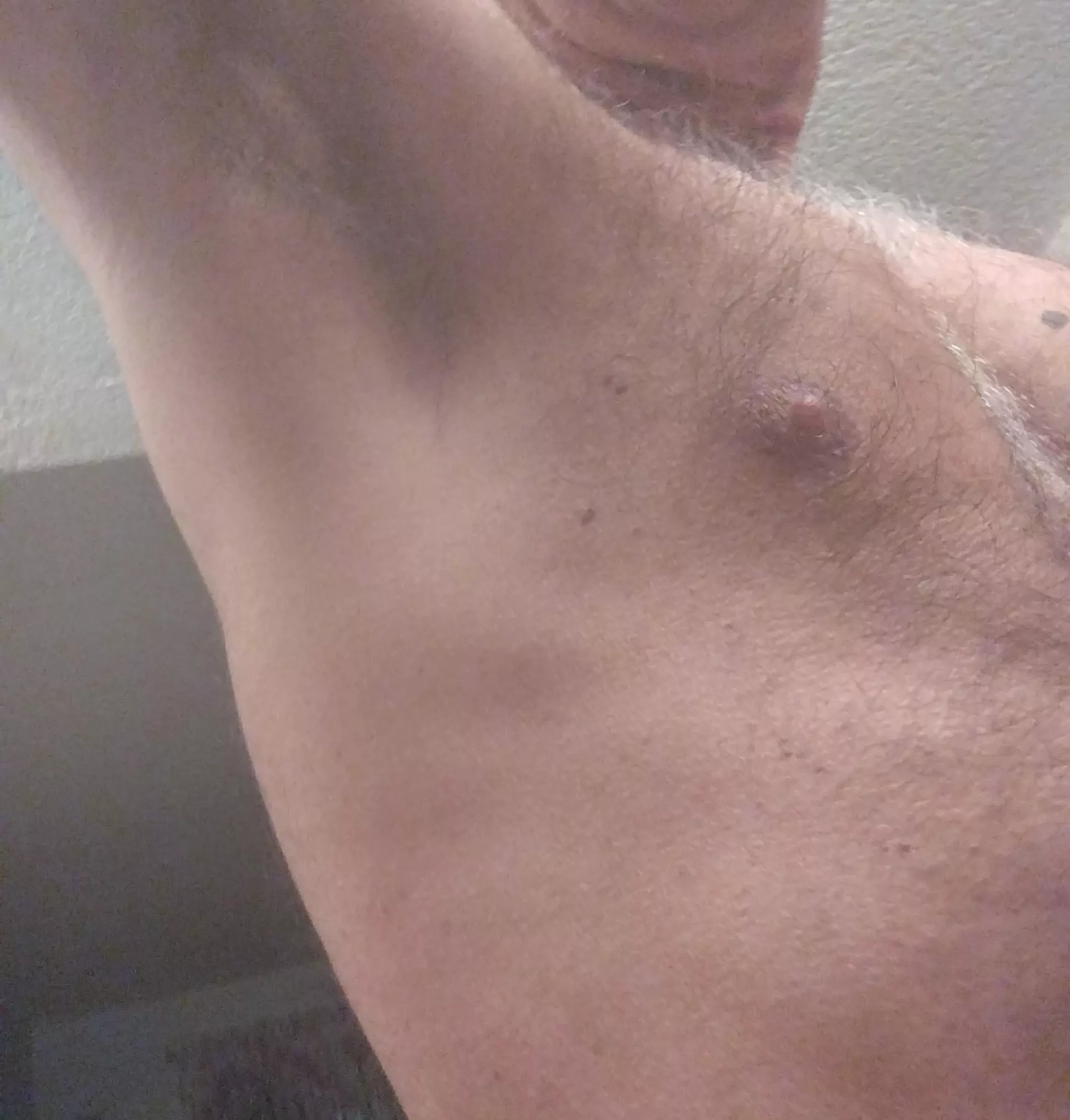 Just a 65 yr old armpit ... And a hard nipple