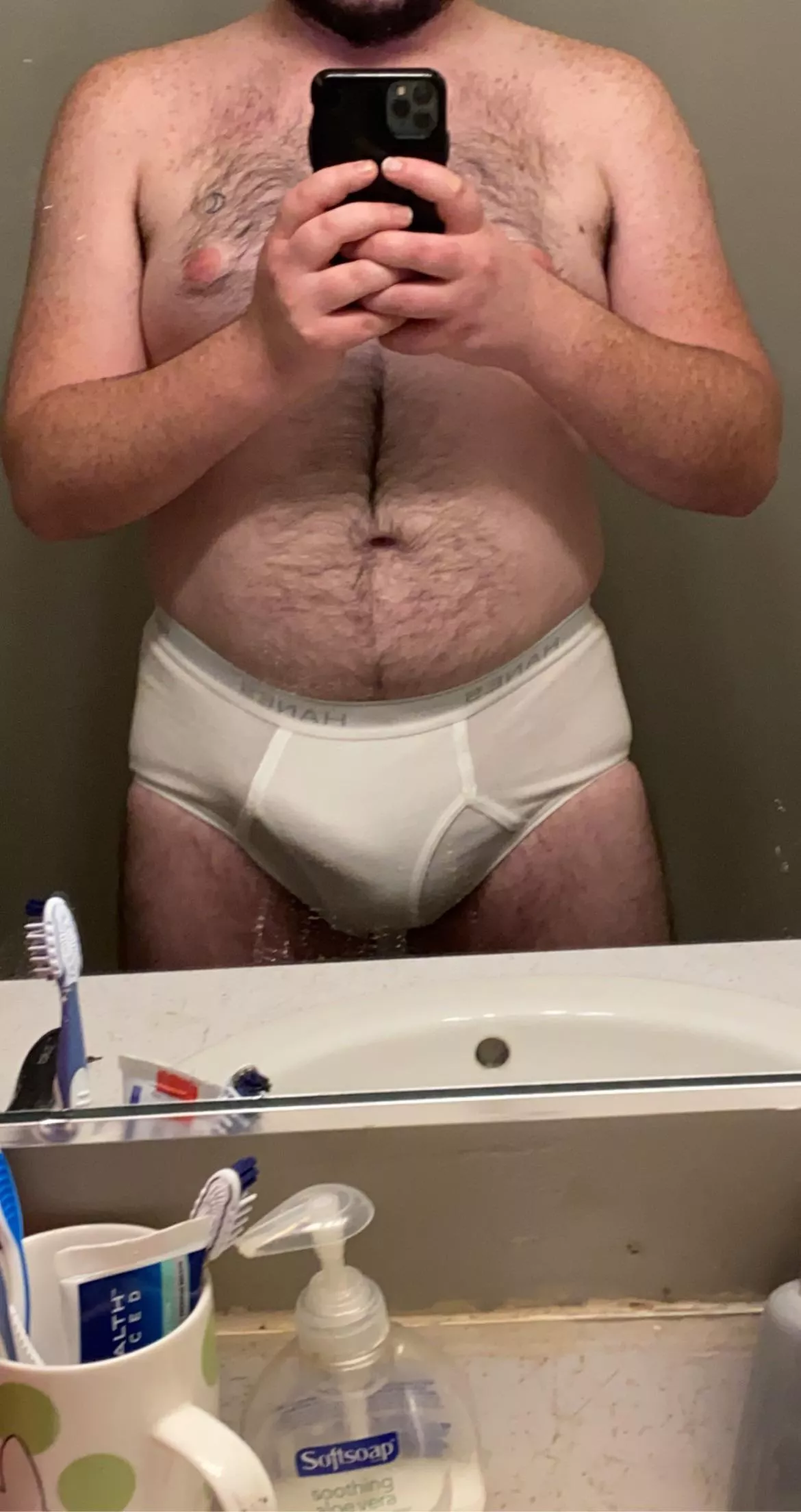 Just a chubby guy hanging in my hanes. First post here Just a chubby guy hanging in my hanes. First post here