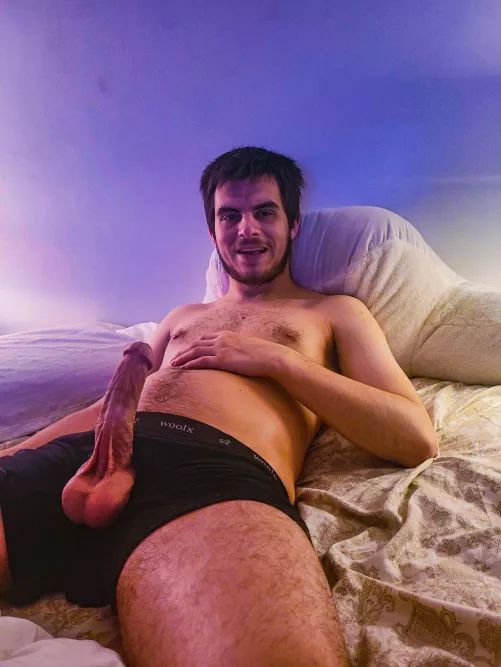 Just a cozy day in bed playing with my cock. I've been edging all day Just a cozy day in bed playing with my cock. I've been edging all day