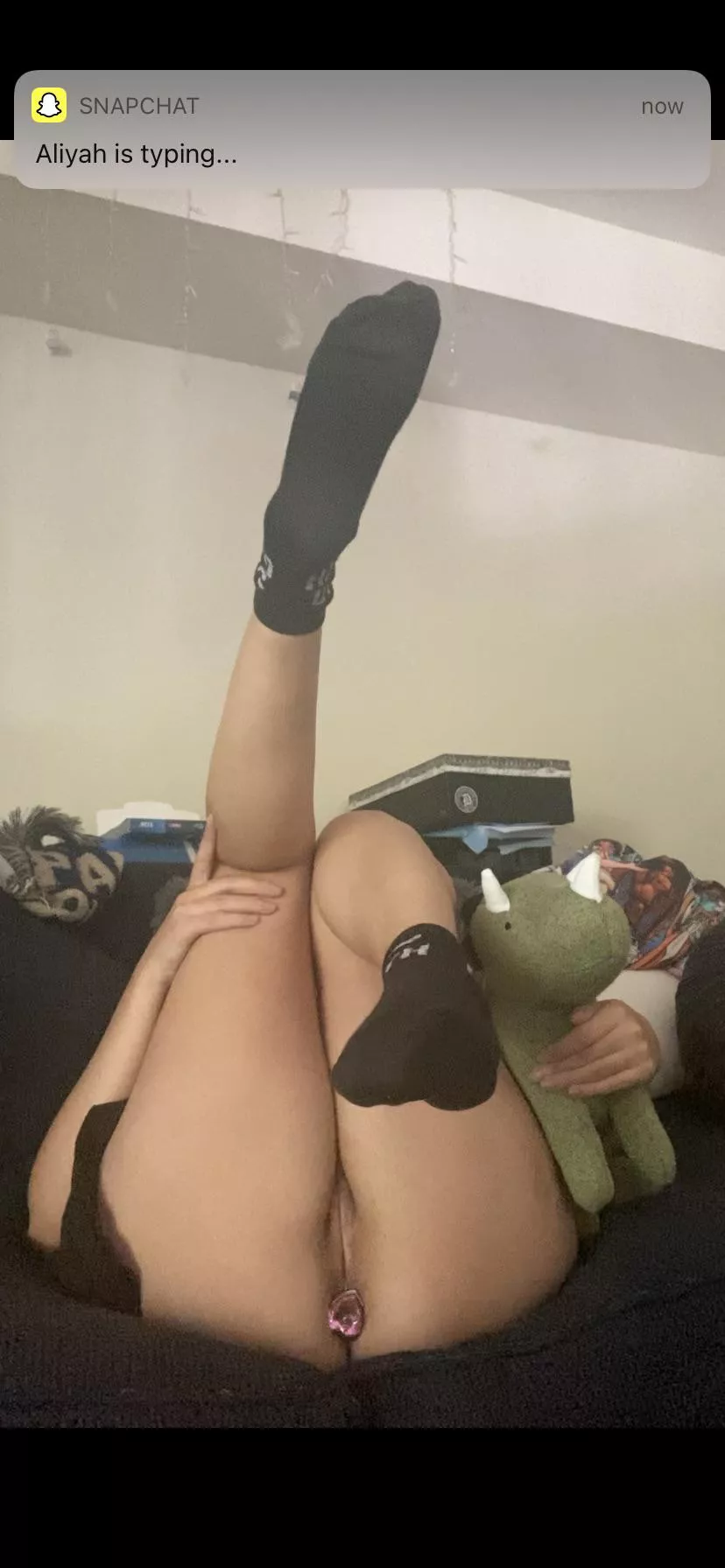 Just a girl her Dino and her pink butt plug ๐๐ Just a girl her Dino and her pink butt plug ๐๐