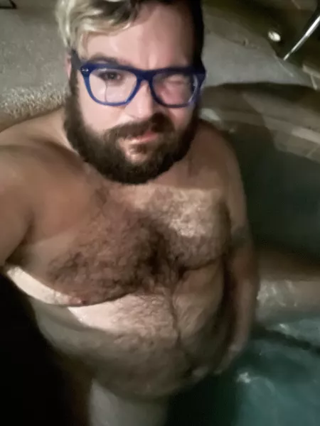 Just a little late night skinny dipping in the community hot tub after a long day