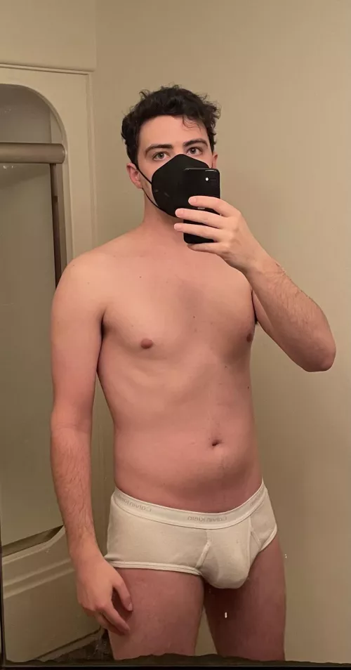 Just a lonely guy, hanginโ out in his underwear