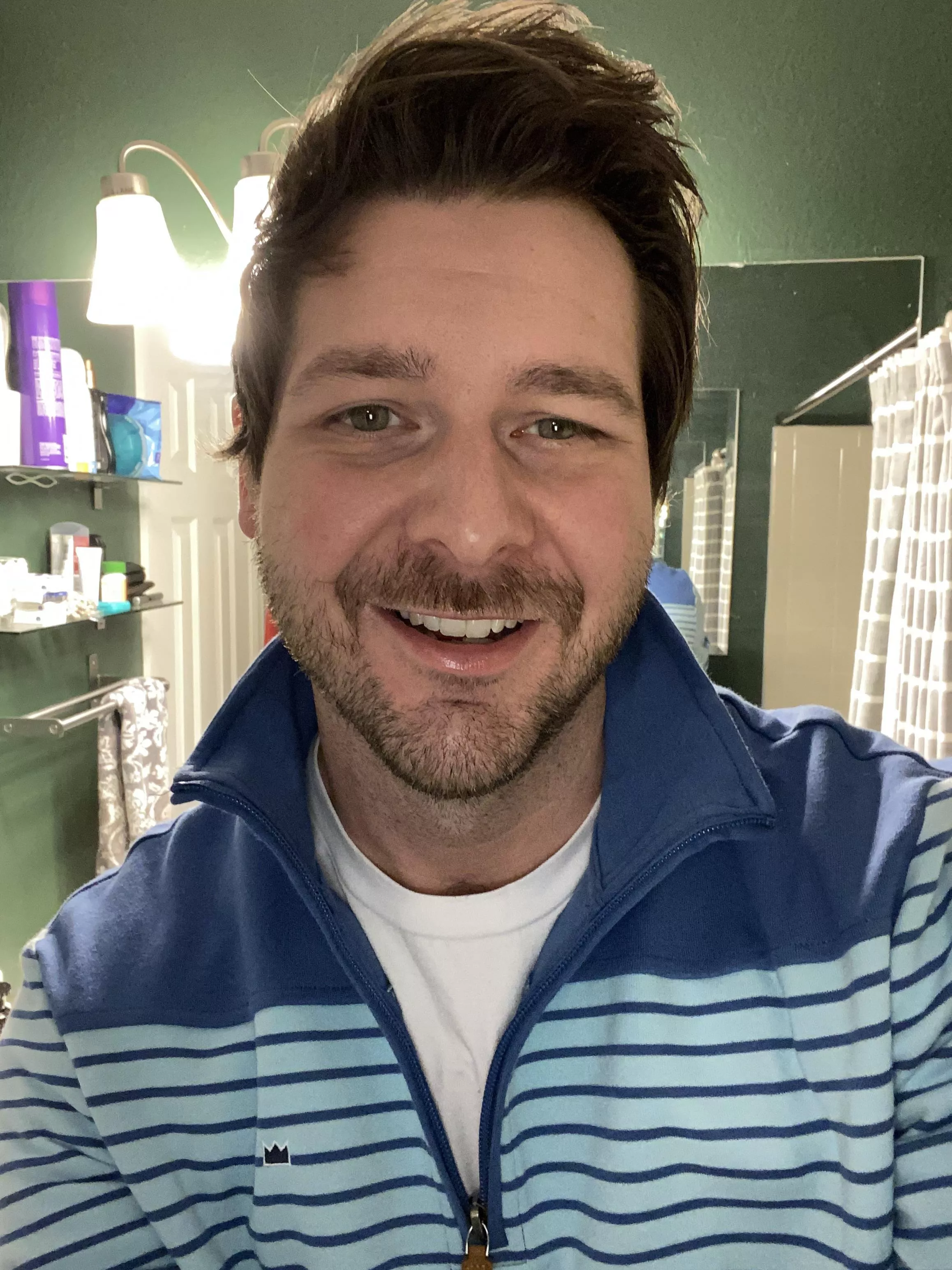 just a selfie to commemorate one last smile before returning to work today