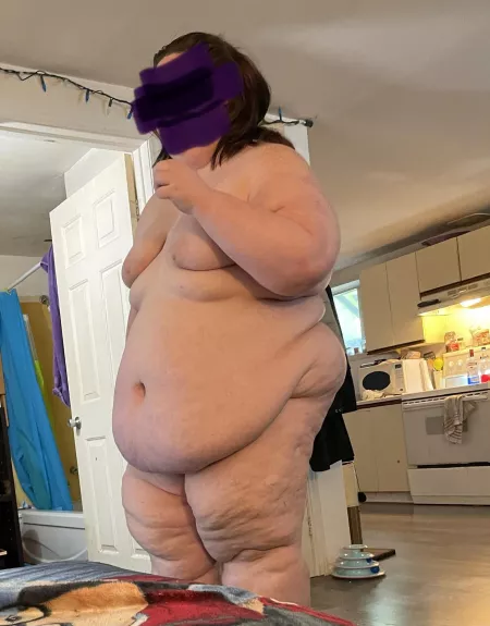 Just before her shower Just before her shower