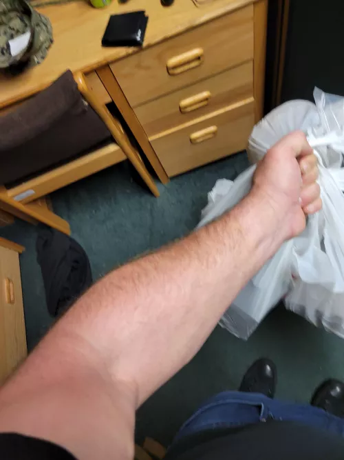 Just bringing in the groceries. Just bringing in the groceries.