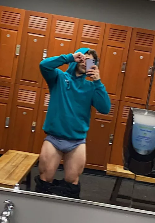 just chillin in the locker room