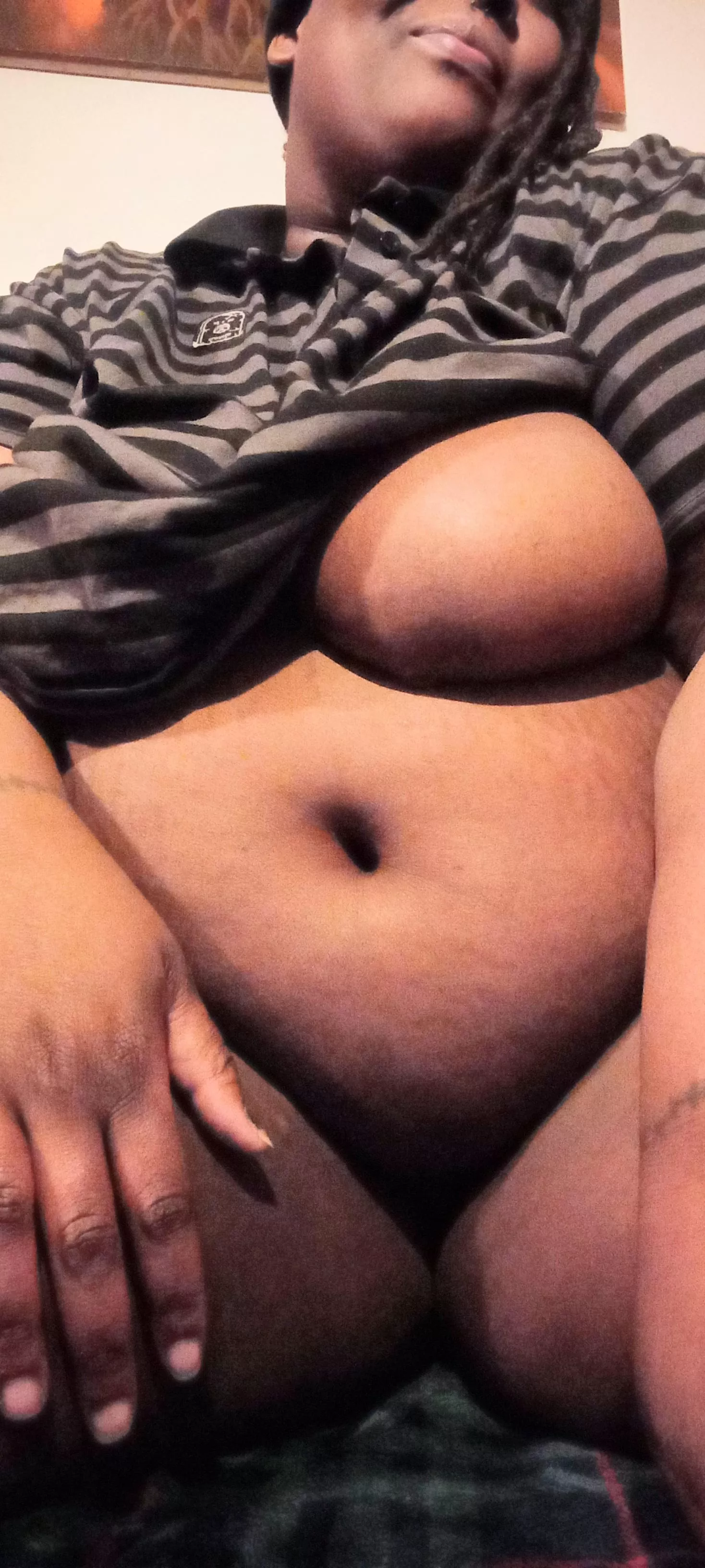 Just chilling with my tittty out, nbd