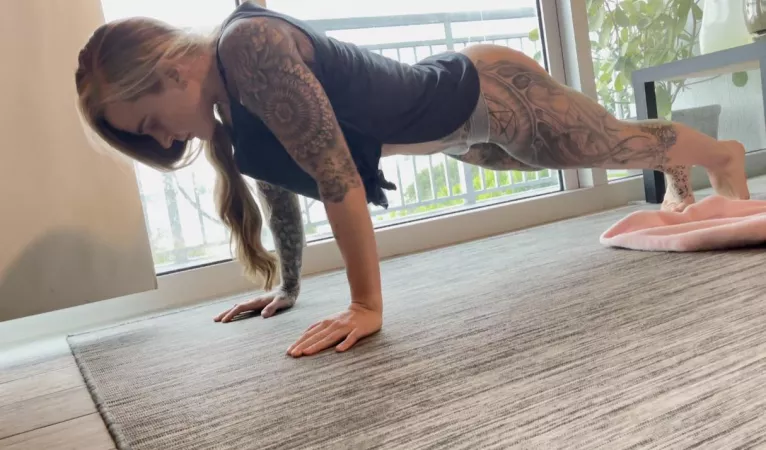 Just getting in some living room workouts