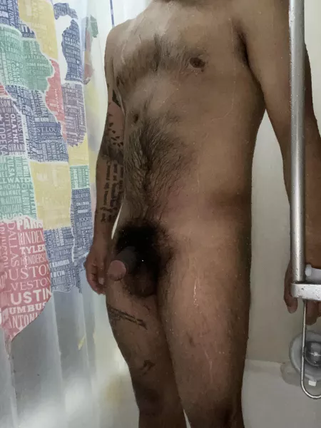 Just got bored in the shower with my hairy chorizo π€