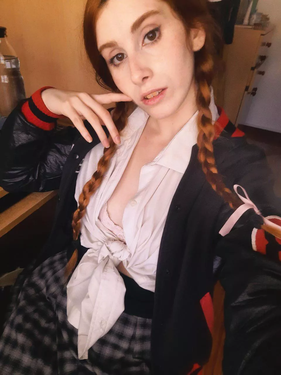 Just got home from school. Should I stay in my uniform? Just got home from school. Should I stay in my uniform?