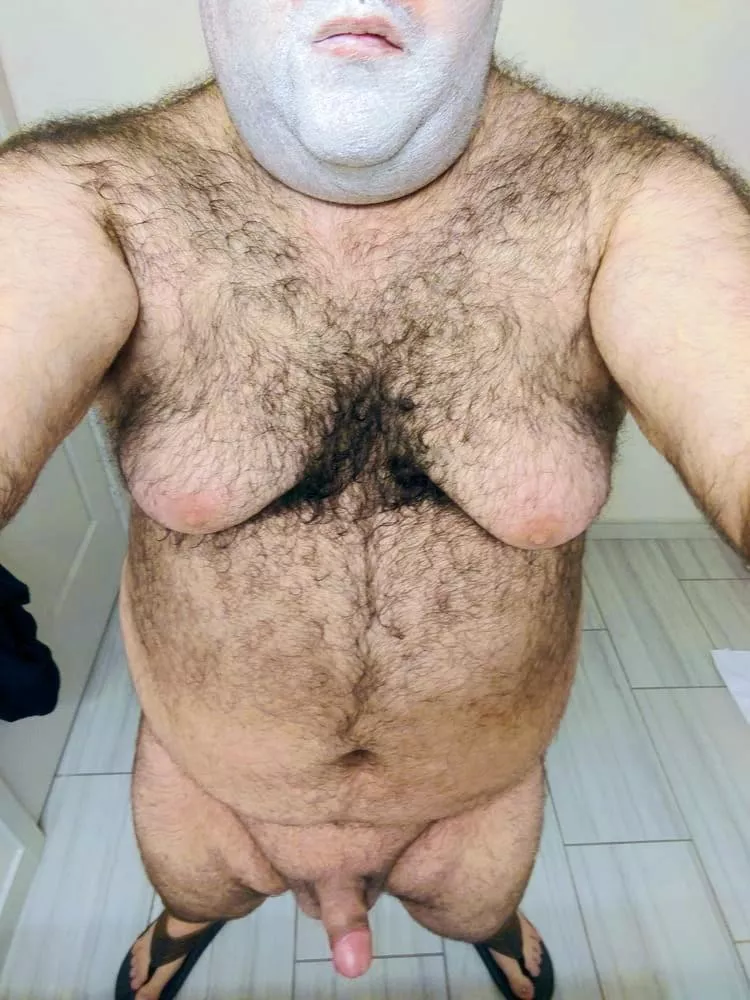 Just got out of shower and about to shave.