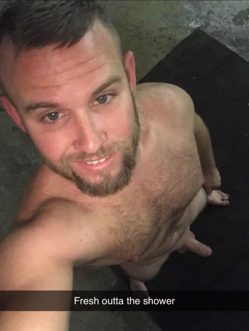 Just had to strip down in the shop. Want to watch this 27 yr old cock grow?