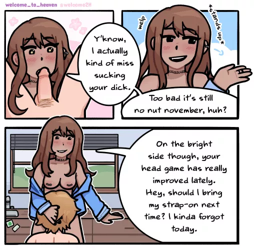 Just helping her bf stick to his commitments 😉[OC]